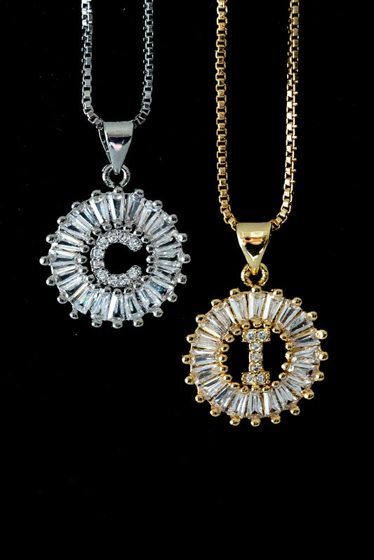 CZ Initial Necklace